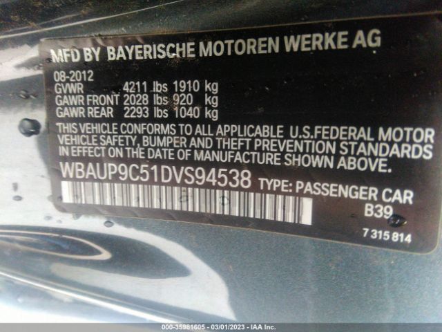 WBAUP9C51DVS94538 BMW 1 Series 128i