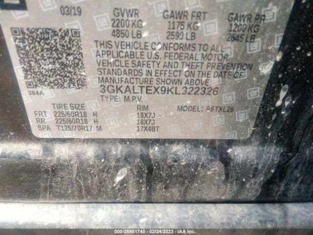 3GKALTEX9KL322326 GMC Terrain Sle