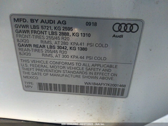 Audi Sq5 Premium Plus 2019 WA1B4AFY7K2001468 Image 9