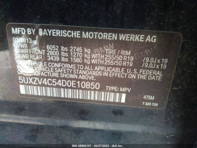 5UXZV4C54D0E10850 BMW X5 Xdrive35i