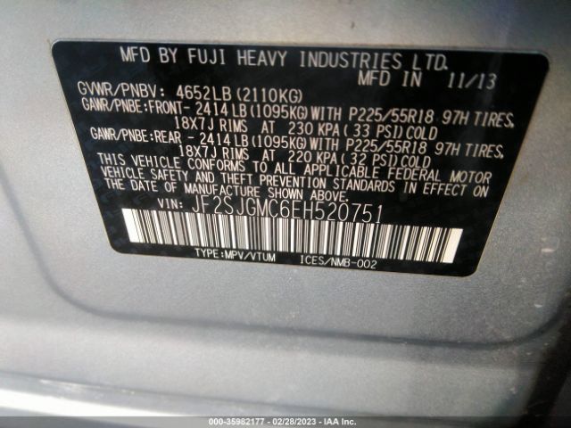 JF2SJGMC6EH520751 Subaru Forester 2.0xt Touring