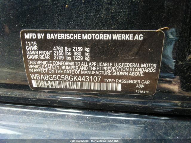 WBA8G5C58GK443107 BMW 3 Series 328i Xdrive