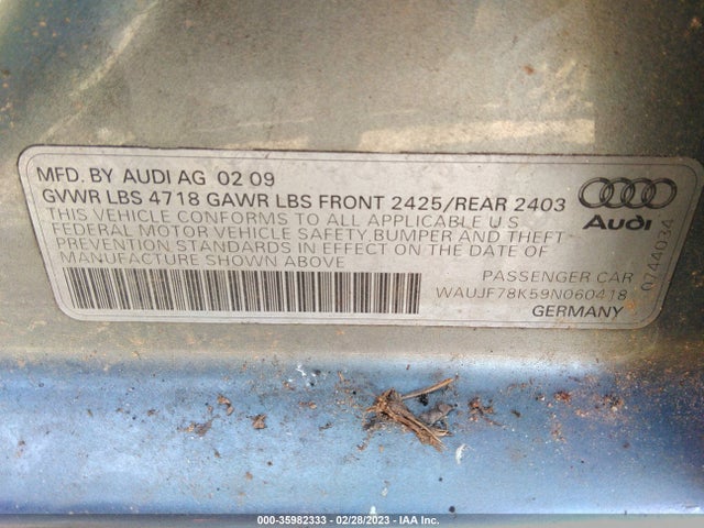 WAUJF78K59N060418 Audi A4 2.0t Prem