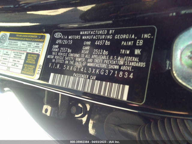 KIA Optima Lx 2019 5XXGT4L3XKG371834 Image 9