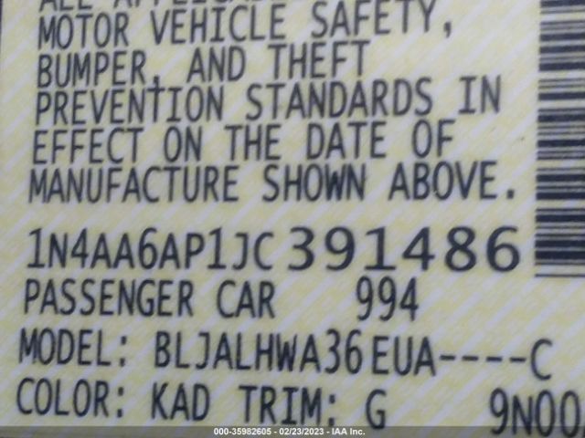 1N4AA6AP1JC391486 Nissan Maxima Platinum