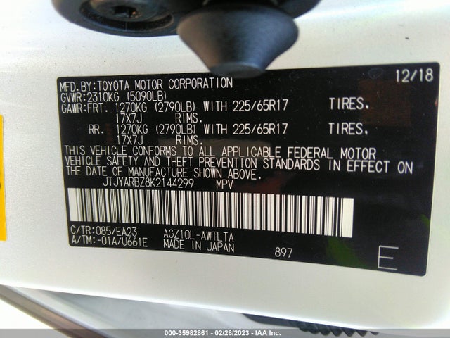 JTJYARBZ8K2144299 Lexus Nx Nx 300
