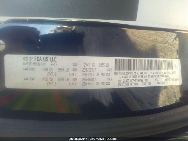 2C4RC1BG6HR705496 Chrysler Pacifica Touring-l