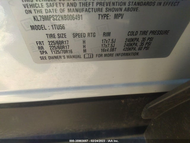 Chevrolet Trailblazer Lt 2022 KL79MPS22NB006491 Image 9
