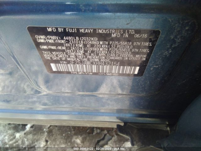JF2SJAWCXHH432154 Subaru Forester Touring