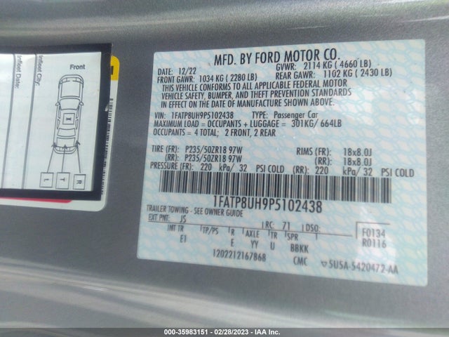 2023 Ford Mustang, VIN: 1FATP8UH9P5102438