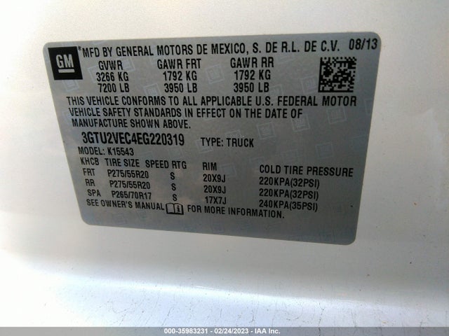GMC Sierra 1500 Slt 2014 3GTU2VEC4EG220319 Image 9