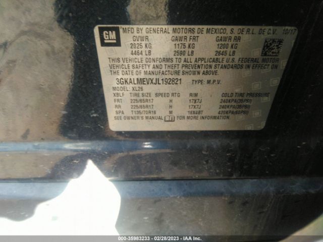 3GKALMEVXJL192821 GMC Terrain Sle