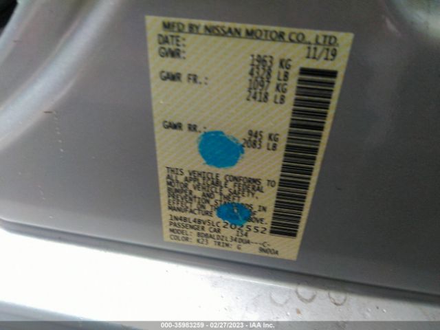 1N4BL4BV5LC202552 Nissan Altima 2.5 S