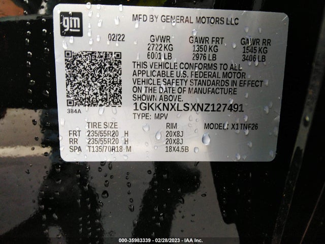 GMC Acadia Denali 2022 1GKKNXLSXNZ127491 Image 9