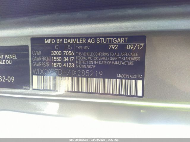 WDCYC7DH7JX285219 Mercedes-Benz G-class Amg G 63