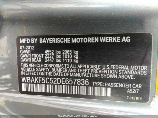 WBAKF5C52DE657836 BMW 3 Series 328i Xdrive