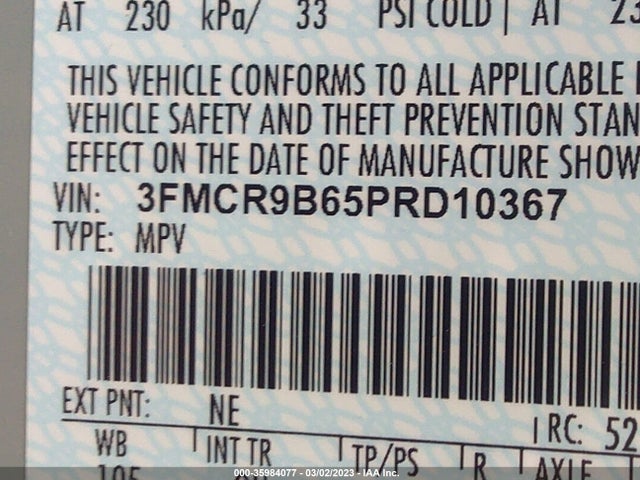 2023 Ford Bronco, VIN: 3FMCR9B65PRD10367