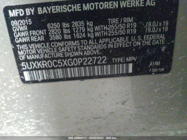 5UXKR0C5XG0P22722 BMW X5 Xdrive35i