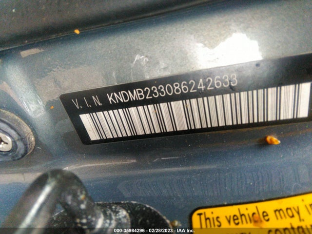 2008 KIA SEDONA EX VIN: KNDMB233086242633