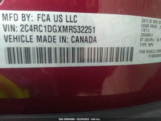 Chrysler Voyager Lxi 2021 2C4RC1DGXMR532251 Image 10