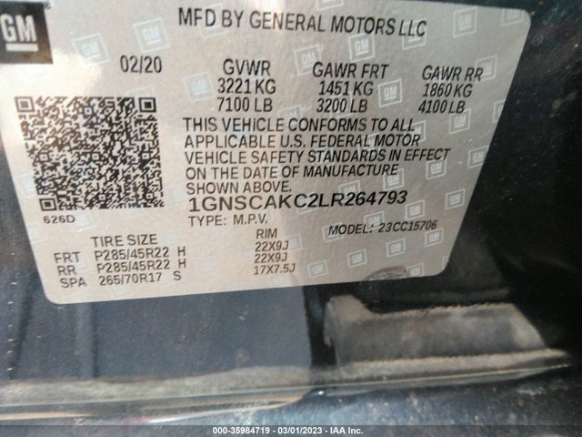 Chevrolet Tahoe Ls 2020 1GNSCAKC2LR264793 Image 9