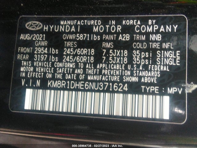 Hyundai Palisade Se 2022 KM8R1DHE6NU371624 Image 11