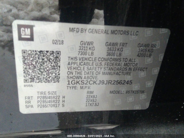 GMC YUKON DENALI 2018 1GKS2CKJ9JR256245 Image 11