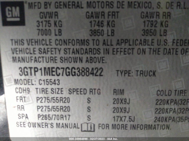 GMC Sierra 1500 Sle 2016 3GTP1MEC7GG388422 Image 9