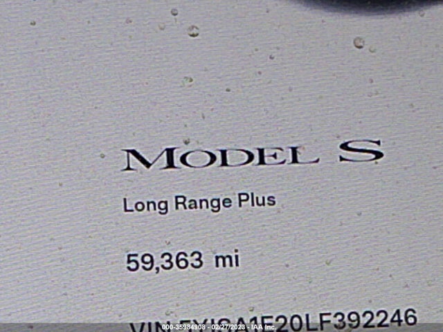 Tesla Model S Long Range 2020 5YJSA1E20LF392246 Image 7