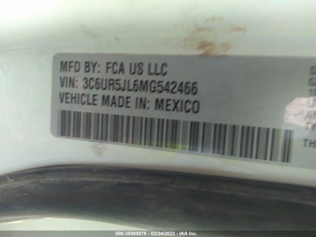 2021 Ram 2500, VIN: 3C6UR5JL6MG542466