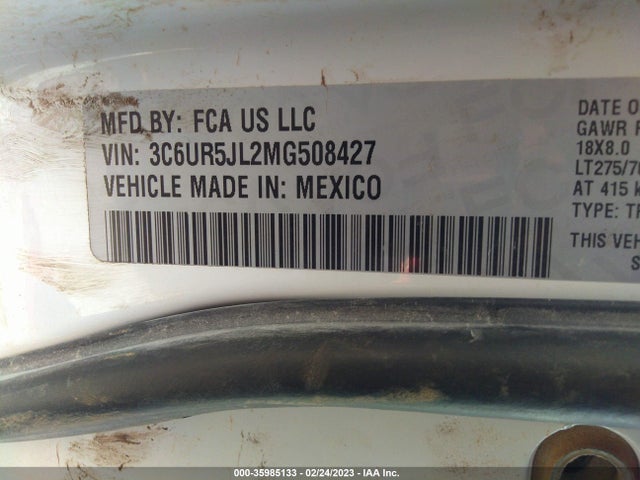 2021 Ram 2500, VIN: 3C6UR5JL2MG508427