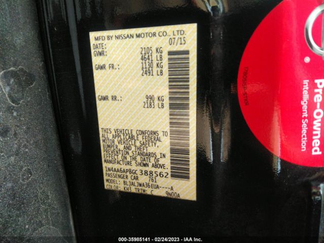 1N4AA6AP8GC388562 Nissan Maxima 3.5 Sv