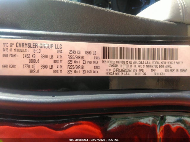 Dodge Durango Sxt 2013 1C4RDJAG2DC691016 Image 9