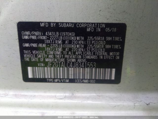 JF2GTALC4J8341553 Subaru Crosstrek Limited