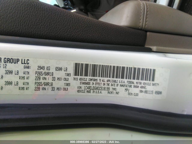 Dodge Durango Crew 2013 1C4RDJDG0DC518199 Image 10