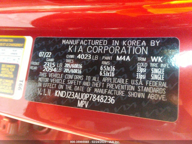 KIA mpi nu 2023 KNDJ23AU0P7848236 Image 21