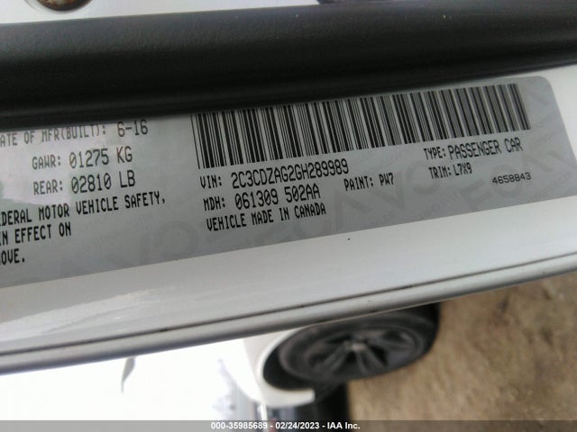 Dodge Challenger Sxt 2016 2C3CDZAG2GH289989 Image 9