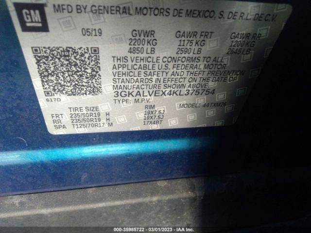 3GKALVEX4KL375754 GMC Terrain Slt