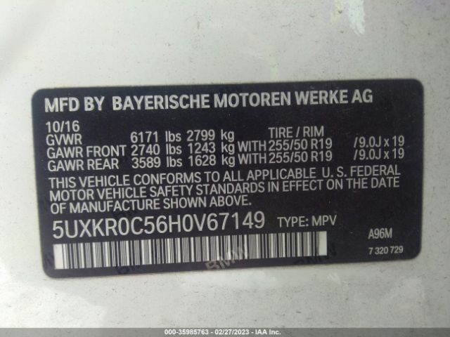 5UXKR0C56H0V67149 BMW X5 Xdrive35i
