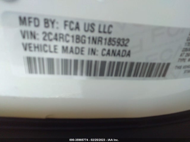 2C4RC1BG1NR185932 Chrysler Pacifica Touring L