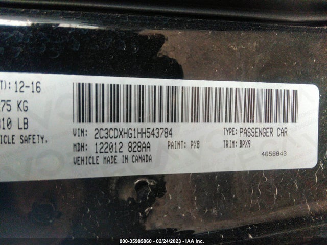 Dodge Charger Sxt 2017 2C3CDXHG1HH543784 Image 9