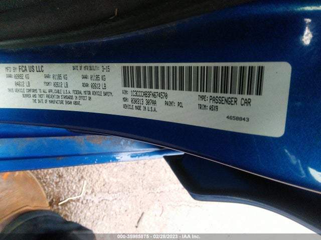 Chrysler 200 Limited 2015 1C3CCCAB3FN674570 Image 9