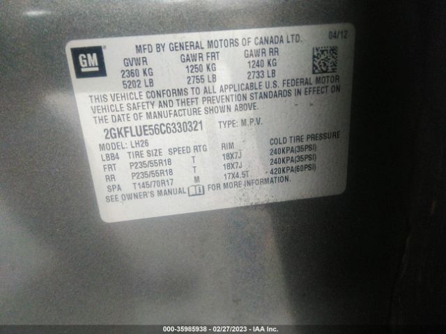 2GKFLUE56C6330321 GMC Terrain Slt-1