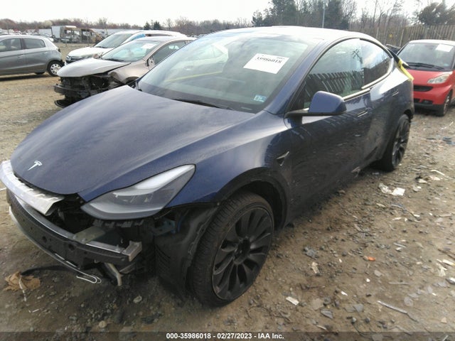 2022 TESLA MODEL Y PERFORMANCE VIN: 7SAYGDEF9NF516825