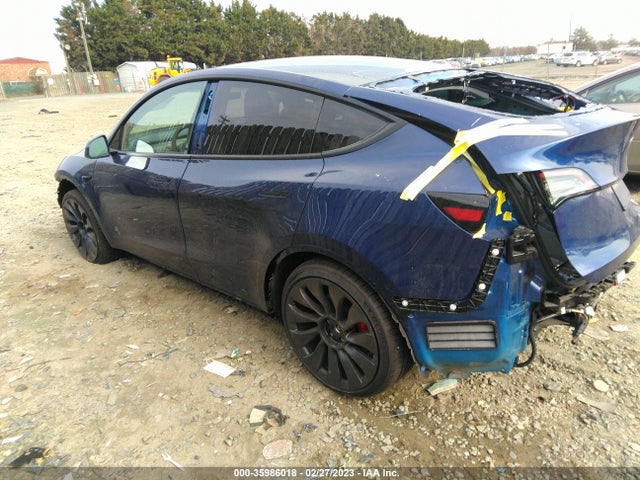 2022 TESLA MODEL Y PERFORMANCE VIN: 7SAYGDEF9NF516825