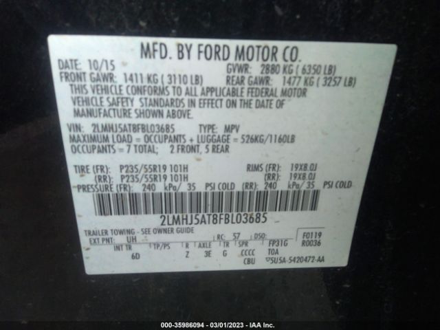 2LMHJ5AT8FBL03685 Lincoln Mkt Ecoboost