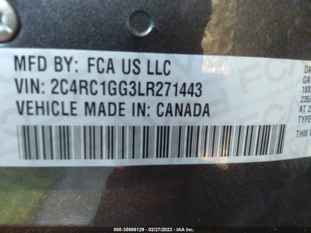 2020 Chrysler Pacifica, VIN: 2C4RC1GG3LR271443