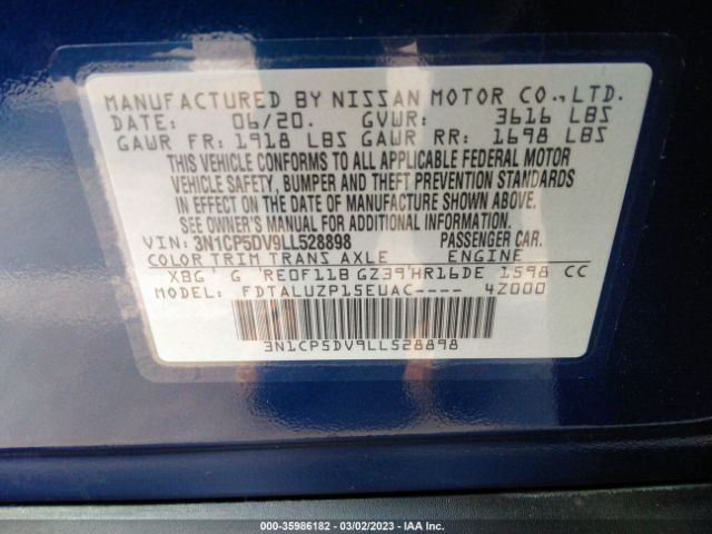 3N1CP5DV9LL528898 Nissan Kicks