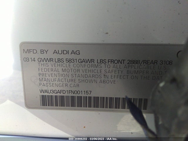 WAU3GAFD1FN001157 Audi A8 L 3.0t