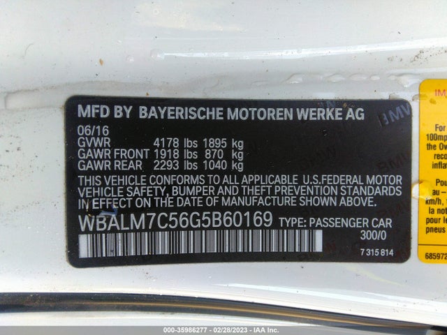 2016 BMW Z4, VIN: WBALM7C56G5B60169